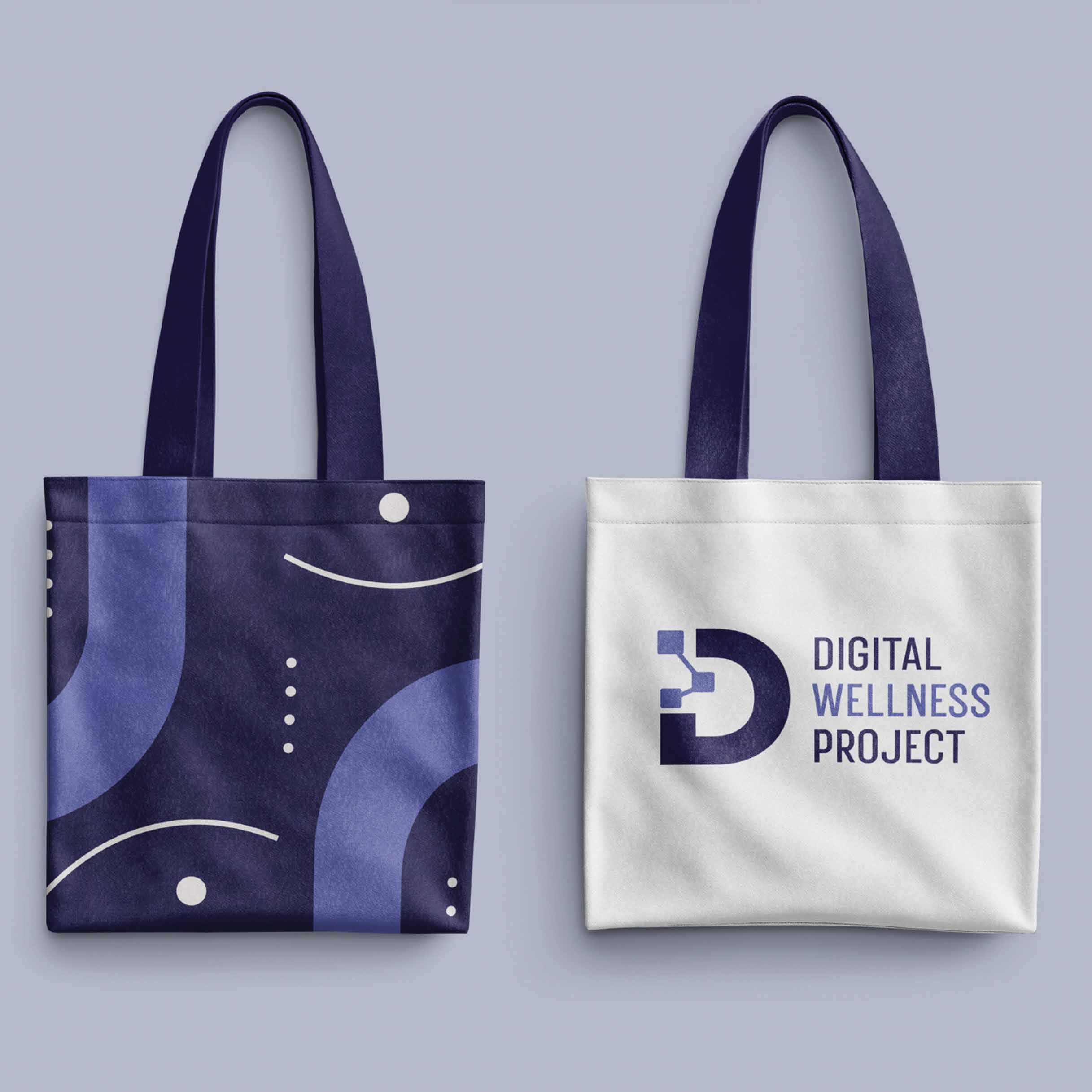 design mocked up on bags