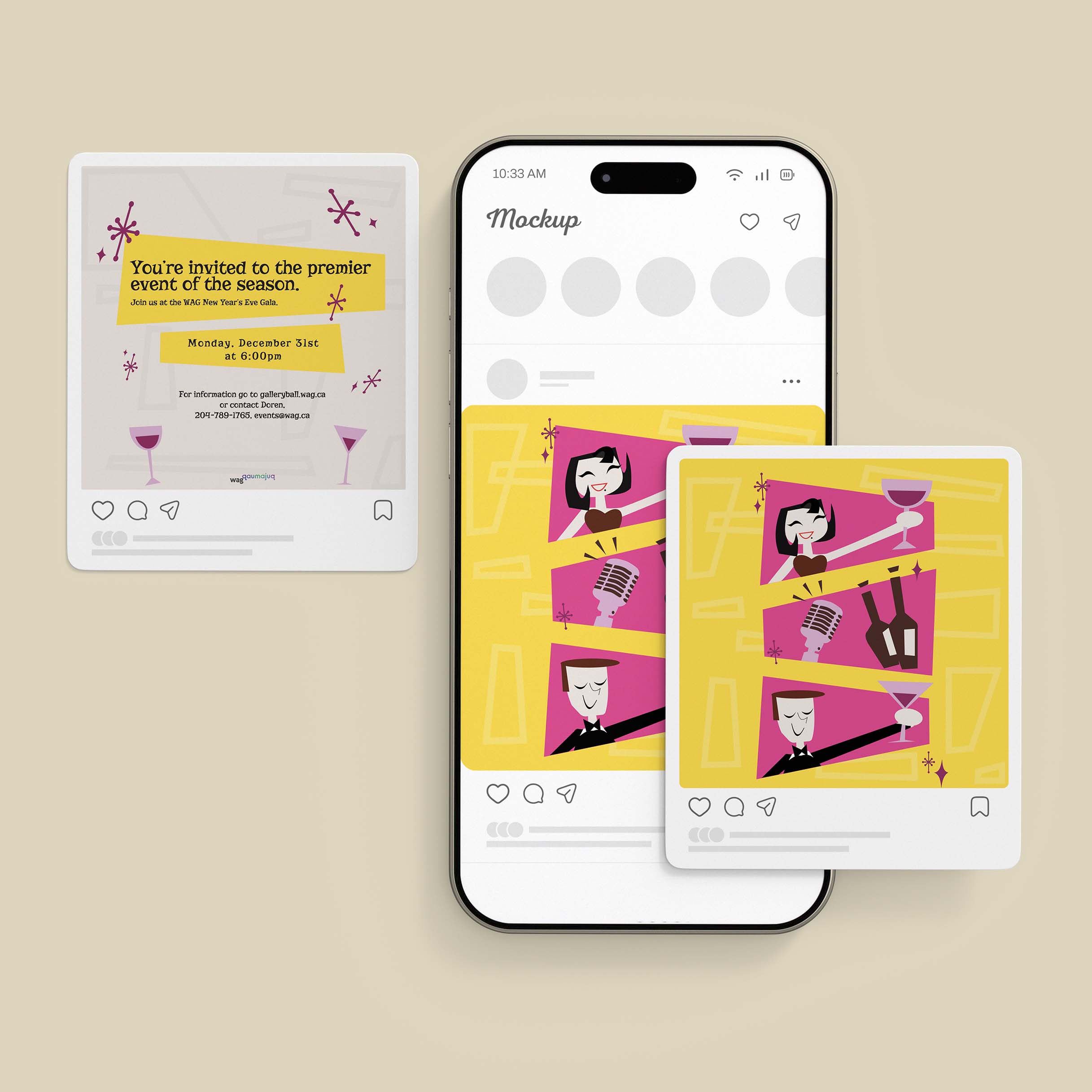 WAG instagram mock up